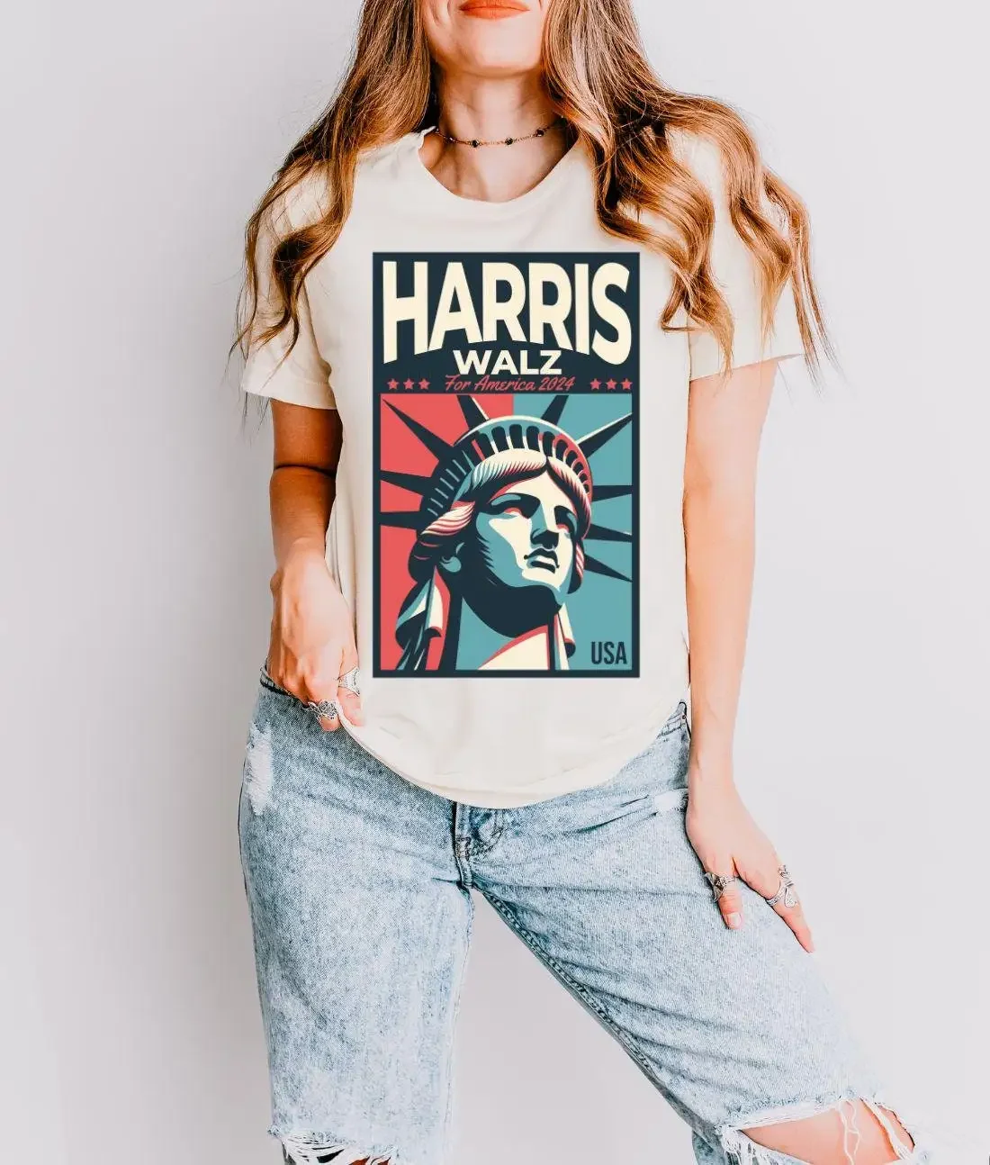 

Футболка Камала Харрис, статуя Свободы 2024, выборы, горящая синяя вывеска на дворе, патриотическая футболка, феминистская равность, прогрессивная