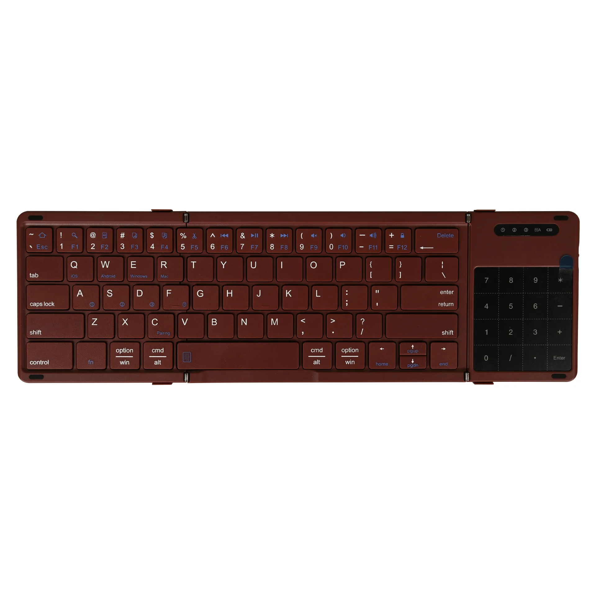New wireless bluetooth folding keyboard touchpad dual-mode folding keyboard with digital function