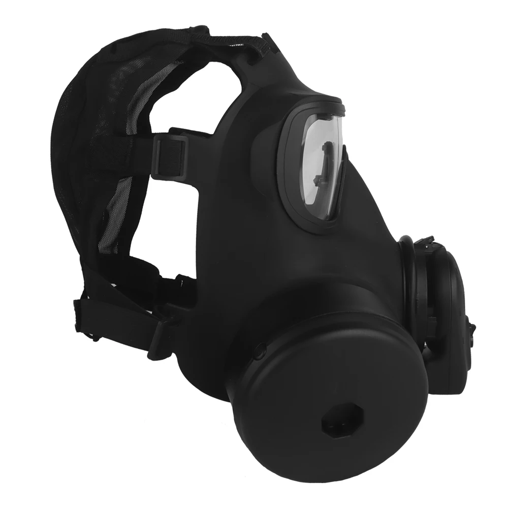 Tactical Full Face Protective Mask Dummy FM-53 Gas Mask Model with Microphone & Fan Filter Non Antivirus Function Airsoft Gear