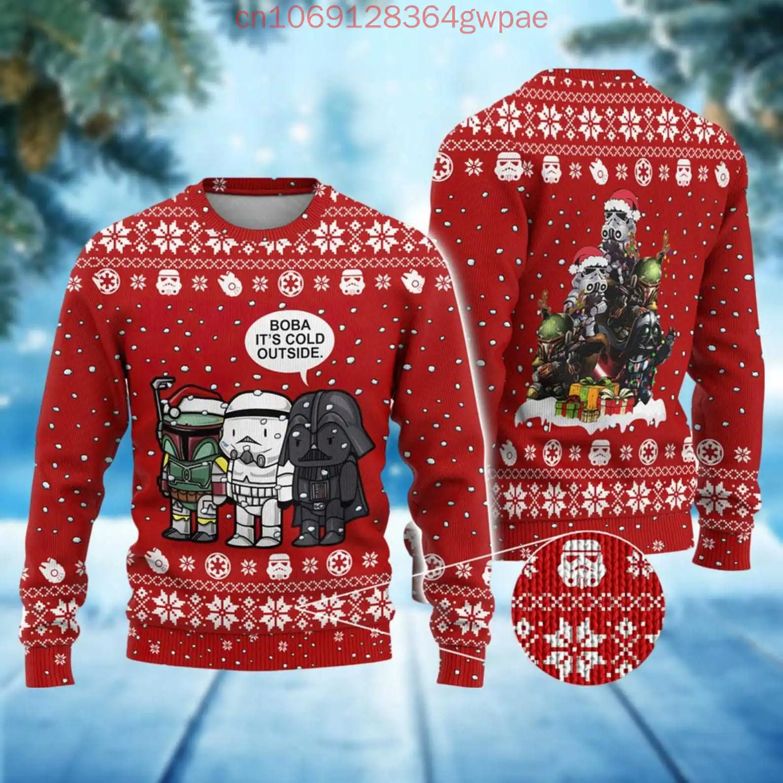 Disney baby yoda Christmas Ugly Sweater Men's Womens 3d Ugly Sweater Darth Vader Ugly Christmas Sweater Anime Xmas Sweater Tops