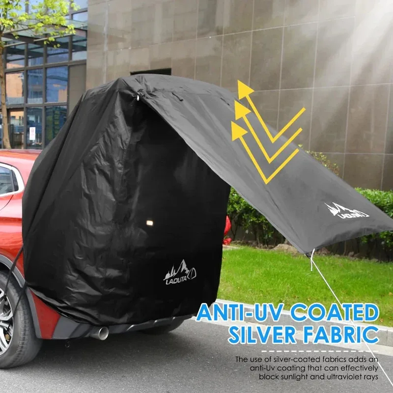 

Car Trunk Tent Rainproof Rear Tent with Storage Bag Sunshade Tent for Self-driving Tour Barbecue Camping Hiking