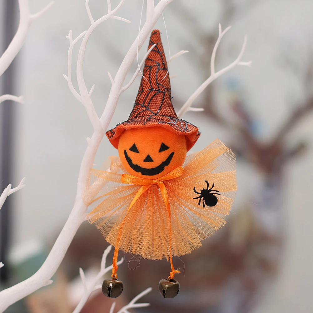 

3 Pcs Halloween Pendant Tree Hanging Spooky Decorations Pumpkin Outdoor Ornaments Bell