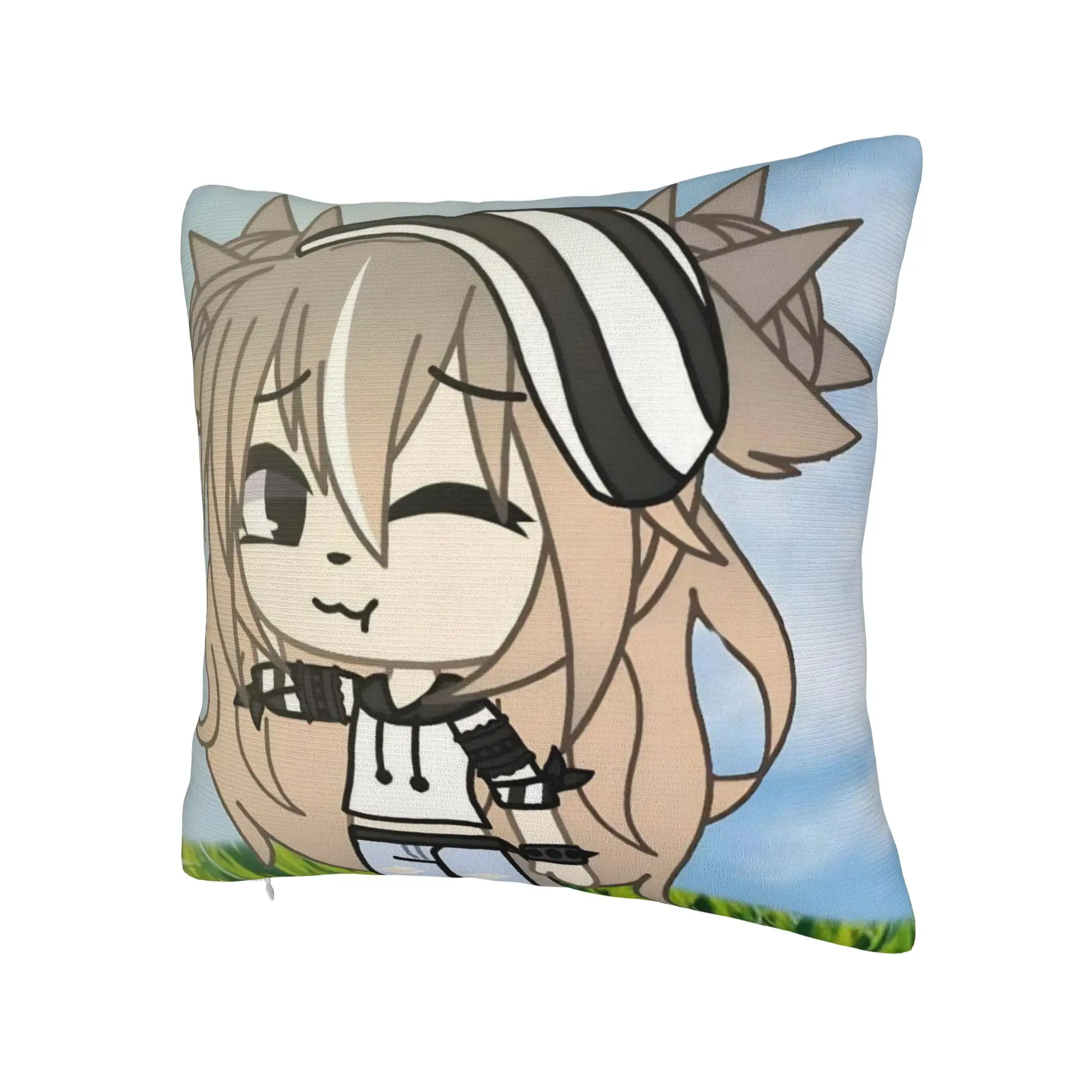 Decorative Pillowcase Gacha Life Cartoon Product Bedroom  Throw Pillow Case Cover Zipper Multi-Size