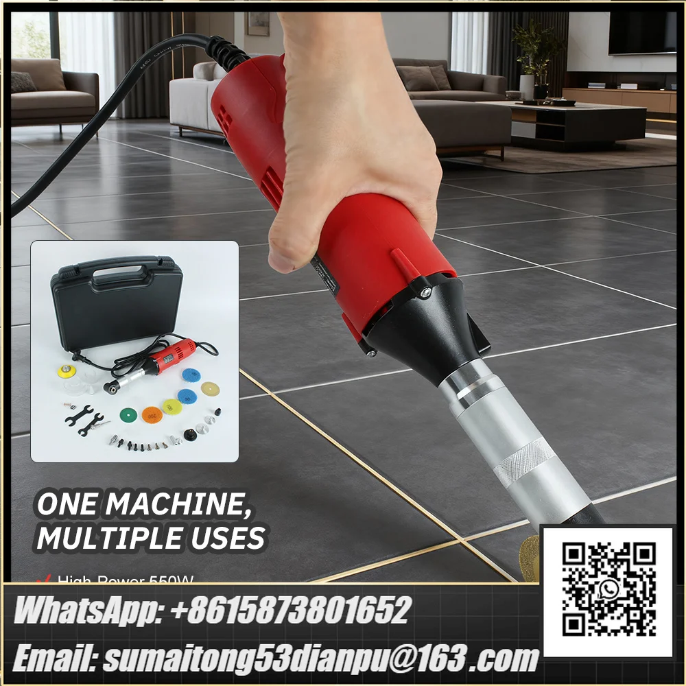 550W Multi-Functional Electric Angle Grinder 90-Degree Elbow Grout Cleaning Machine Portable Tile Grout Polishing Machine