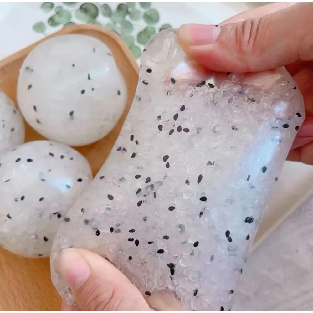 Slow rebound glutinous rice balls, pressure squeezing balls, black sesame candy, shape anxiety relief