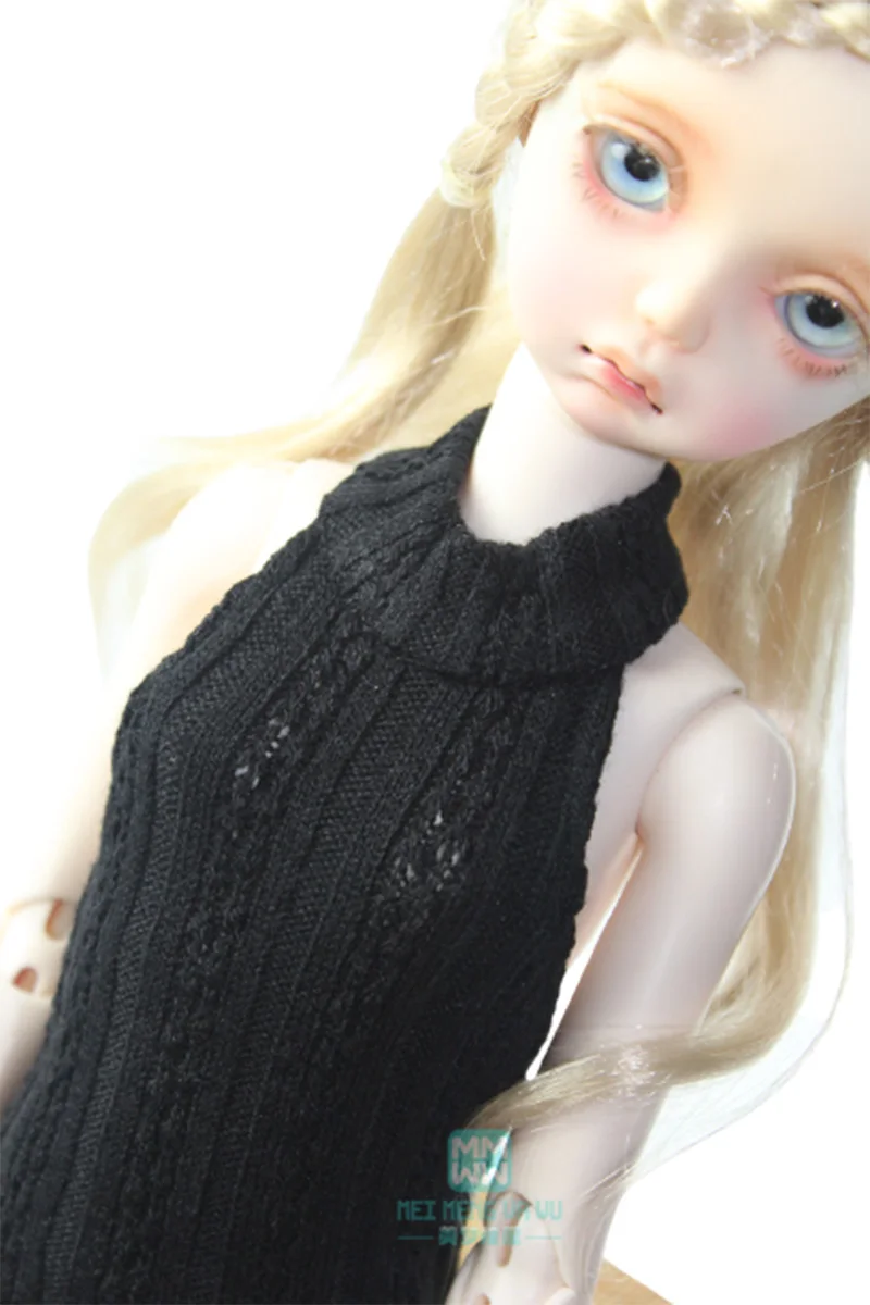 Roupas de bonecas bjd para 43-45cm 1/4 msd moda suéter com gola halter presentes para meninas