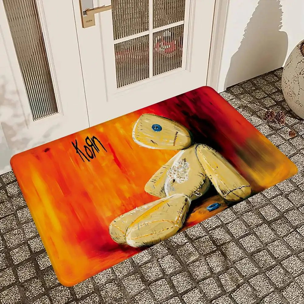 Rock Band K-Korn Floor Mat Rectangle Anti-slip Home Soft Badmat Front Door Indoor Outdoor Mat Hotel Decor Mat