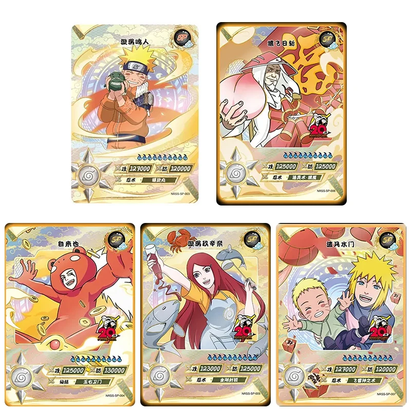 Kayou Naruto Sp Series Namikaze Minato Jiraiya Anime Characters Bronzing Collection Flash Card Cartoon Toys Christmas Gift