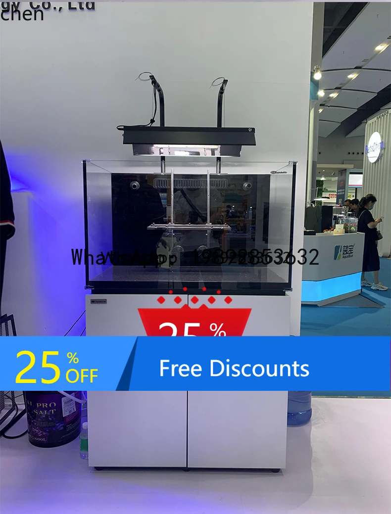 fish tank stream medium seawater tank large living room aquarium ultra-white glass freshwater tank