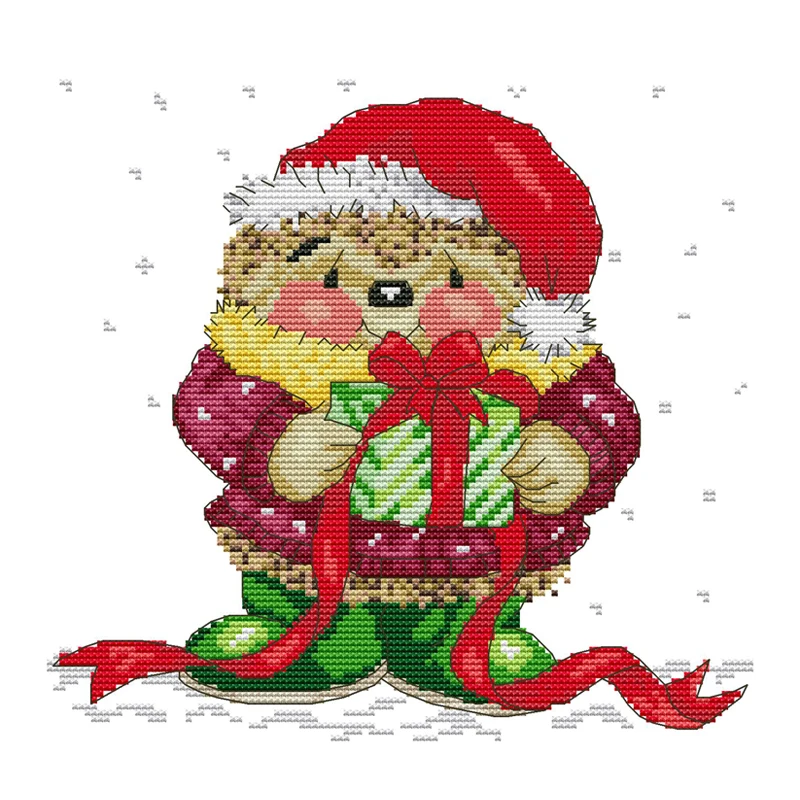 Joy Sunday Christmas Gift Printed Cross Stitch Kits 11CT 14CT Counted Cross Stitch Kits Stamped Cross Stitch Accessories