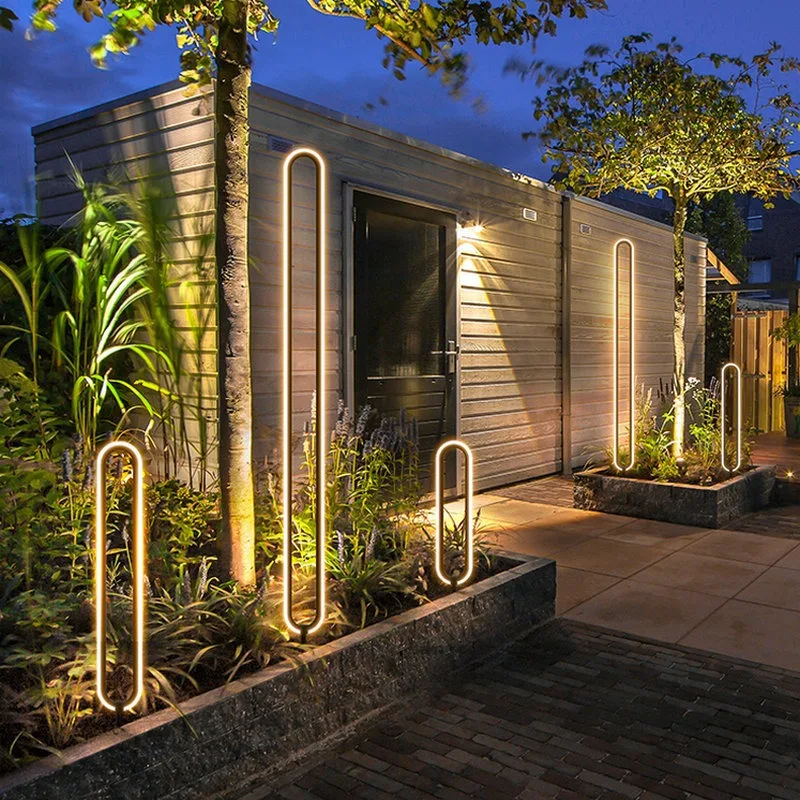 

Simple waterproof lawn lamp, villa garden atmosphere lighting, lawn lamp, community park plug-in landscape viewing lamp