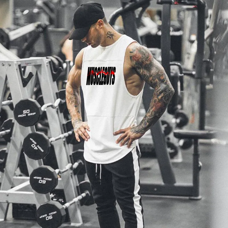 Men Running Pumping iron Vests Quick Polyester Sleeveless Gym Tank Tops Mesh Breathable Bodybuilding Workout Fitness Sports Vest