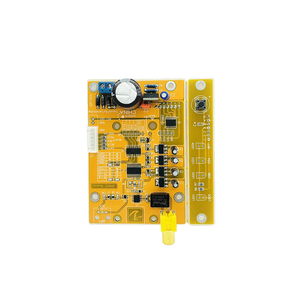 Nvarcher-Fibra Coaxial Recebendo Spdif para Suporte I2S, Cartão Bluetooth USB, Bit, 96K 24, DIR9001