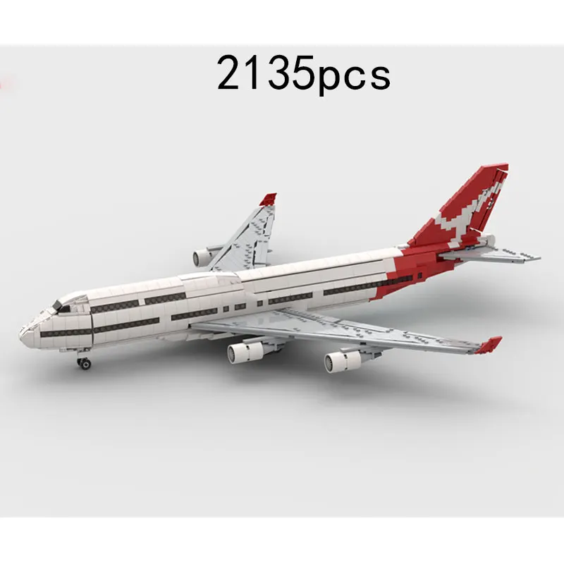 MOC2135pcs Large Civil Airplane Model Building Blocks (Small Particle Assembly Blocks) - Collectible Toy