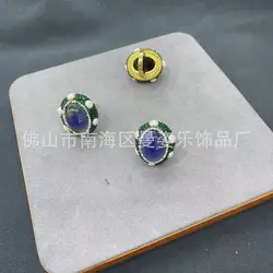 Factory direct sales, the new temperature-sensitive stone inlaid with natural pearl living ring hot-selling temperature jewelry
