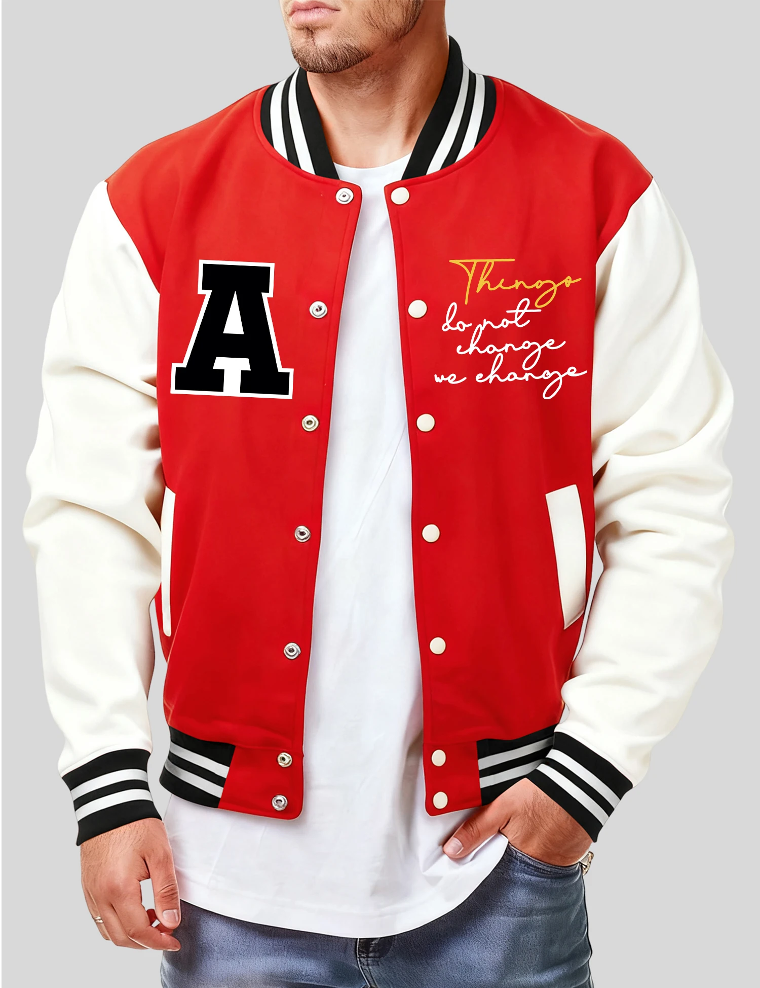 

Мужская бейсбольная майка с художественным словом и буквенным принтом, модная свободная одежда, повседневное флисовое пальто, унисекс, осенний модный топ в стиле хип-хоп