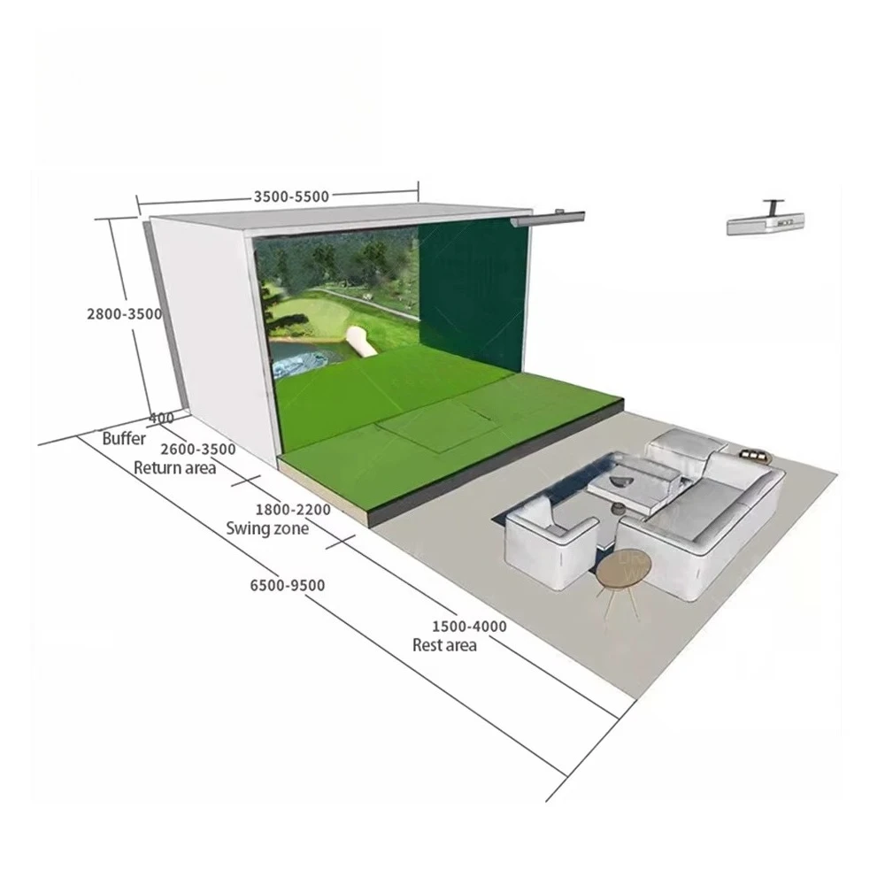 Factory Direct Indoor Golf Simulator Virtual Training Aids for Golf Practice
