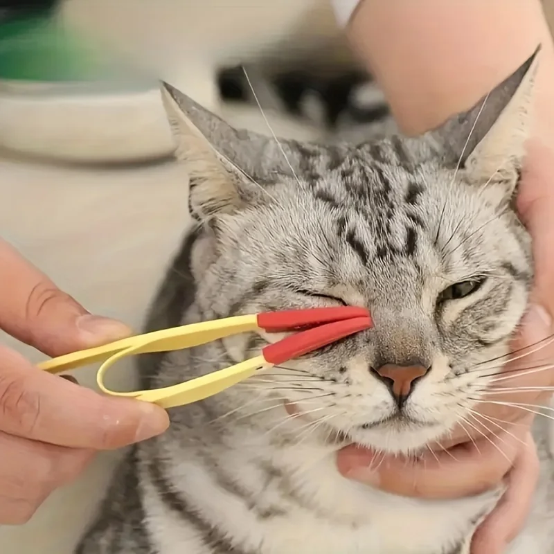 A pet tear removal comb - a gentle dog eye cleaning brush suitable for pet grooming products, no need for electricity
