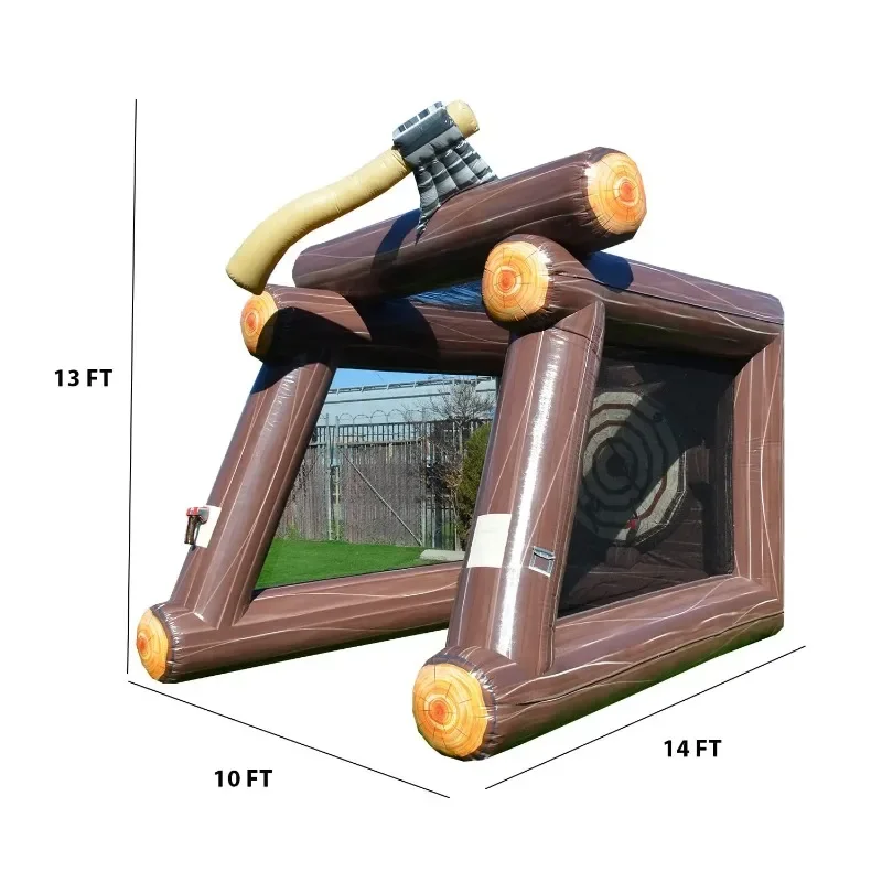 13 FT Infla   Axe Throwing Target Game (with Blower & Foam Axes), Kids & Adults Commercial Grade Rental Game Throwing Outdoor