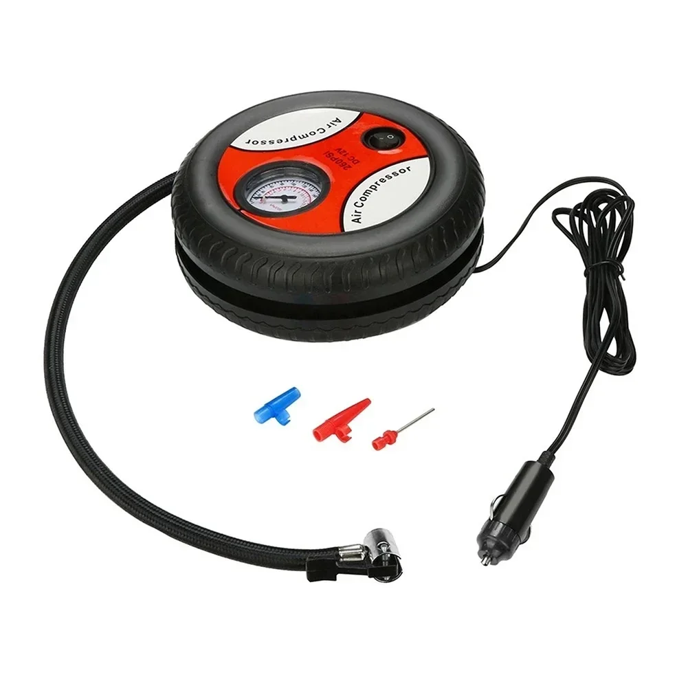 

Reliable 12V Portable Air Compressor Wheel Anti Corrosion Suitable For Inflating Car Tires Rubber Floats 260 PSI