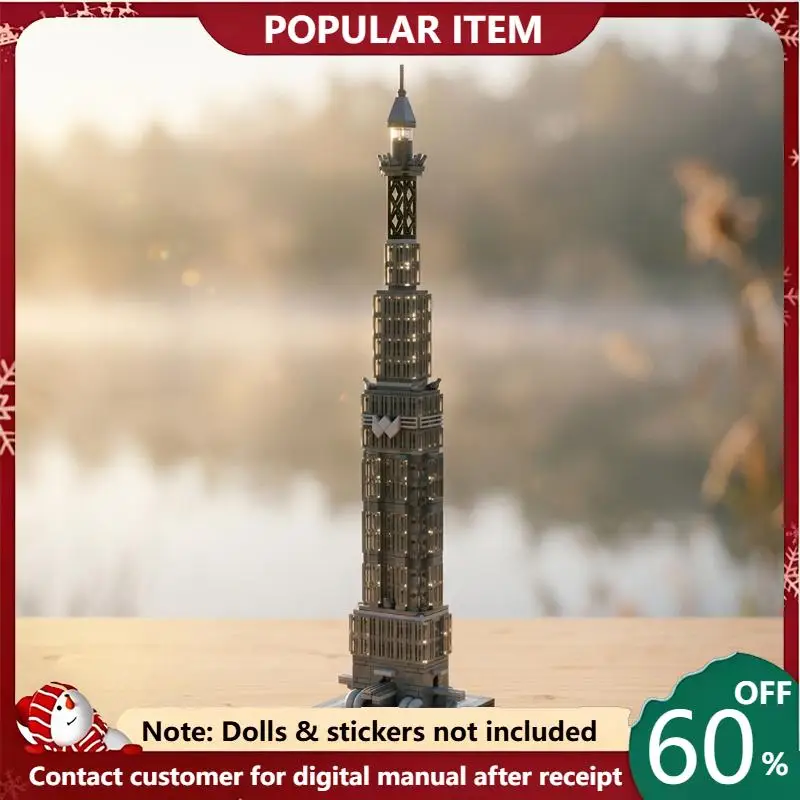 1252PCS MOC Modern Skyscraper Tower Building Blocks Urban High-rise Architecture Model DIY Assembly Gifts for Adults Collection
