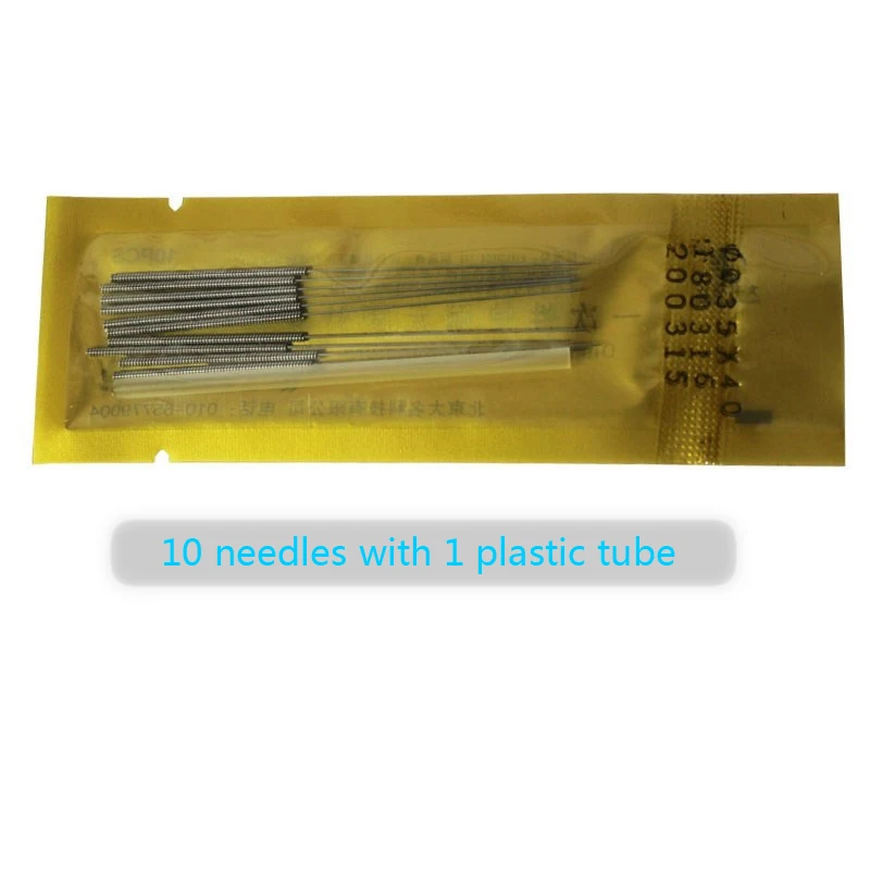 500 Disposable Acupuncture Needle Aseptic Small Packaging 50*10pcs Korea Flat Handle With Plastic Tube