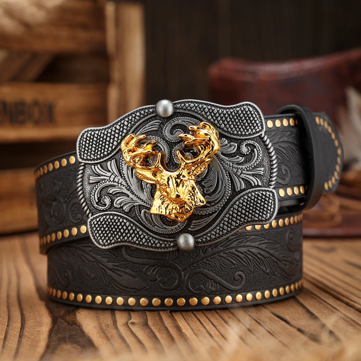 A Western-style PU belt suitable for both men and women, in Bohemian style and retro, is perfect for daily casual outings