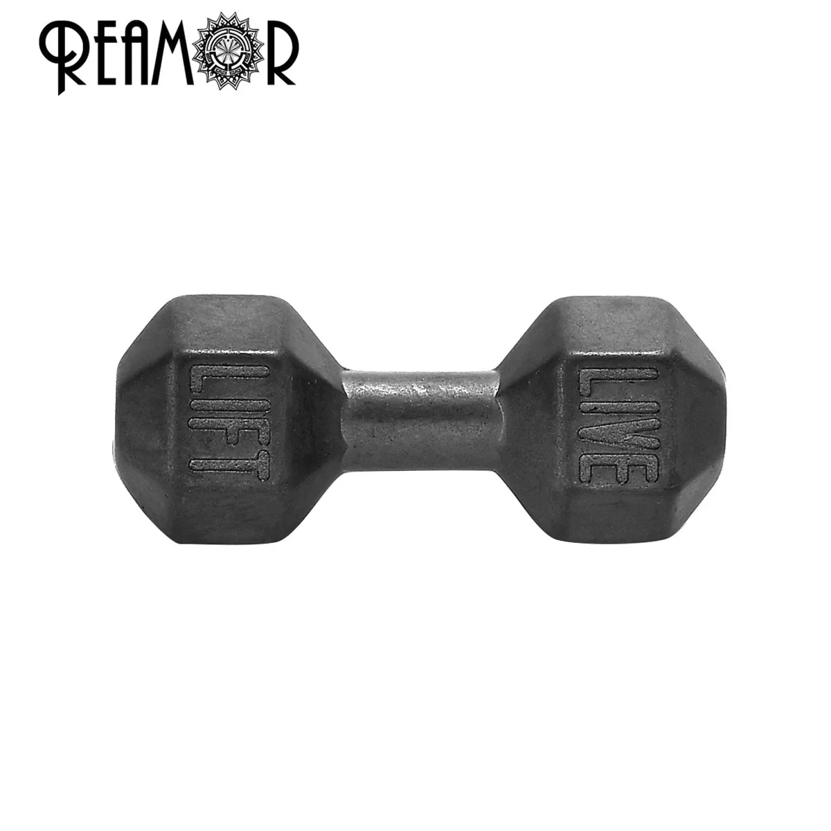 REAMOR 20pcs DIY Dumbbell Hematite Stone Spacer Charm Loose Beads For Natural Stone Beaded Bracelet Jewelry Making Accessories