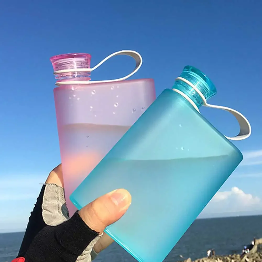 A6 Paper Water Bottle BPA FREE Plastic Flat Water Bottle Travel Flat Bottle Portable Sport Notebook Pad Drink Bottles Flask