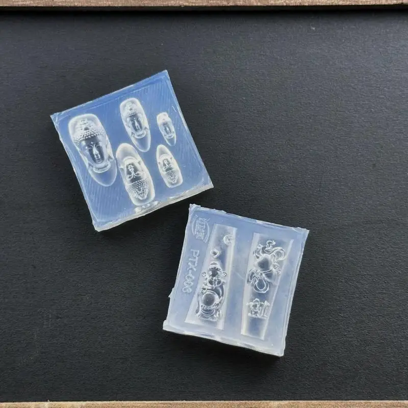 3D Buddha Head God Of Wealth Acrylic Silicone Nail Art Mold DIY Manicure Template For Nail Charm Decoration