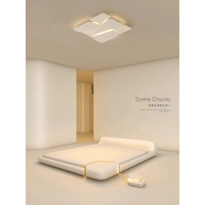 2025 New Invisible Bladeless LED Ceiling Fan Light for Master Bedroom, Creative Flush Mount Lamp for Living & Dining Room