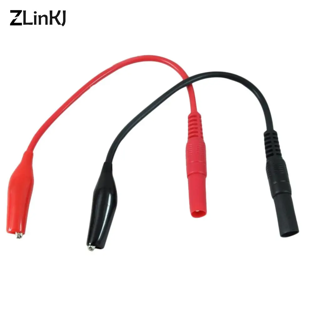 2Pcs practical Probe Red+Black MultiMeter Test Lead & Alligator Crocodile Clip Electrical Clamp For Fluke Meter Testing