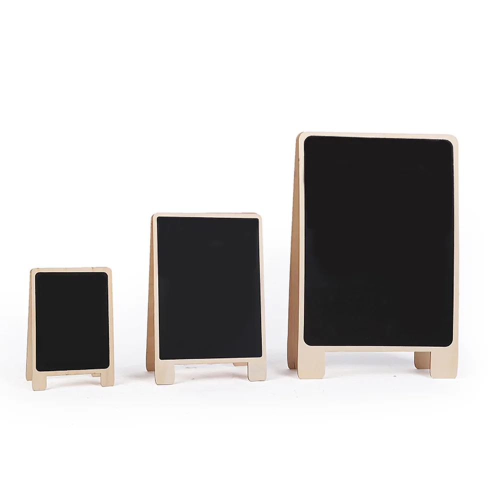 3 Pcs Labels Message Board Display Boards Mini Wooden Dining-table Standing Blackboards Writing