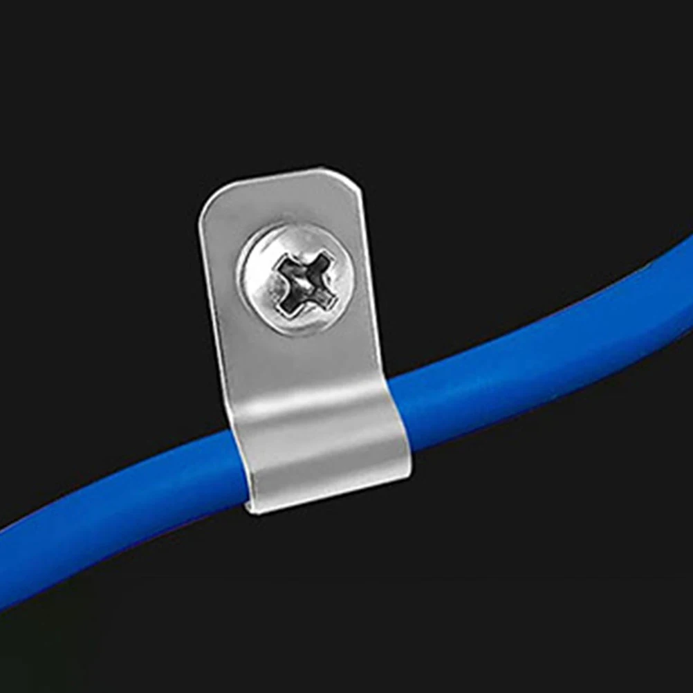 

Stainless Steel Wire Fence Heavy Duty Fencing Mounting Clips Wire Cage Buckle Clips Screws Included Durable Fixing Clamps