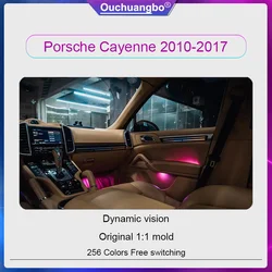 ouchuangbo LED Ambient Light For Cayenne 958 2011-2017 lumini ambiental retrofit environmental Interior ambiente kit backlight