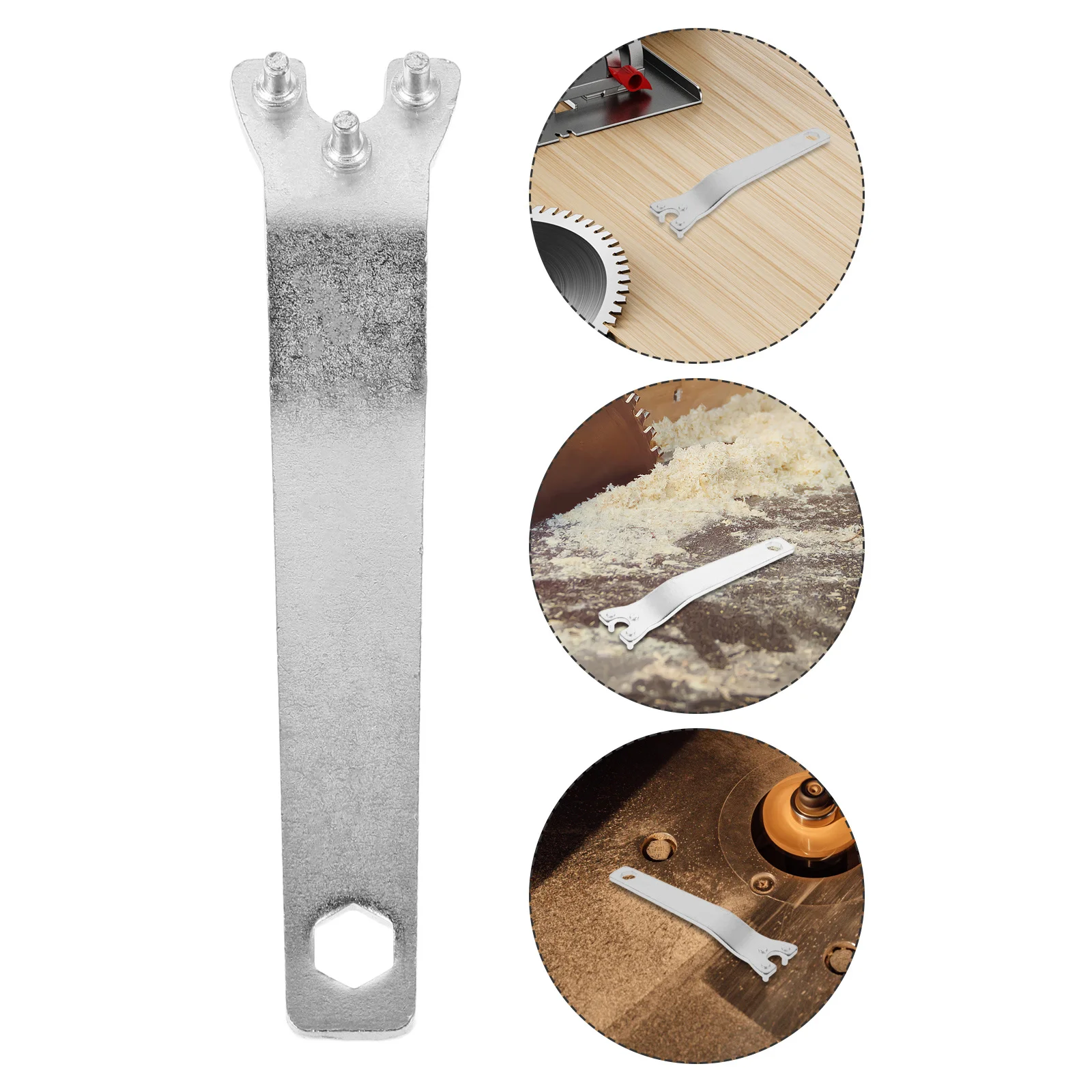 

4Pcs Angle Grinder Wrench Heavy Duty Thickened Steel Universal Multifunctional Self Locking Disc Changing Spanner Tool