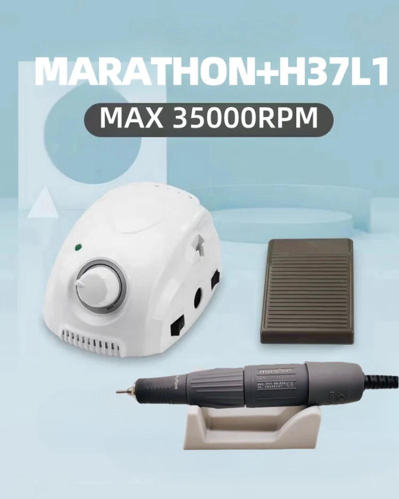 65W STRONG 210 BT MARATHON Control Box Champion-3 35000RPM SDE H37L1 handle Electric Nail Drill Nail File Equipment Set