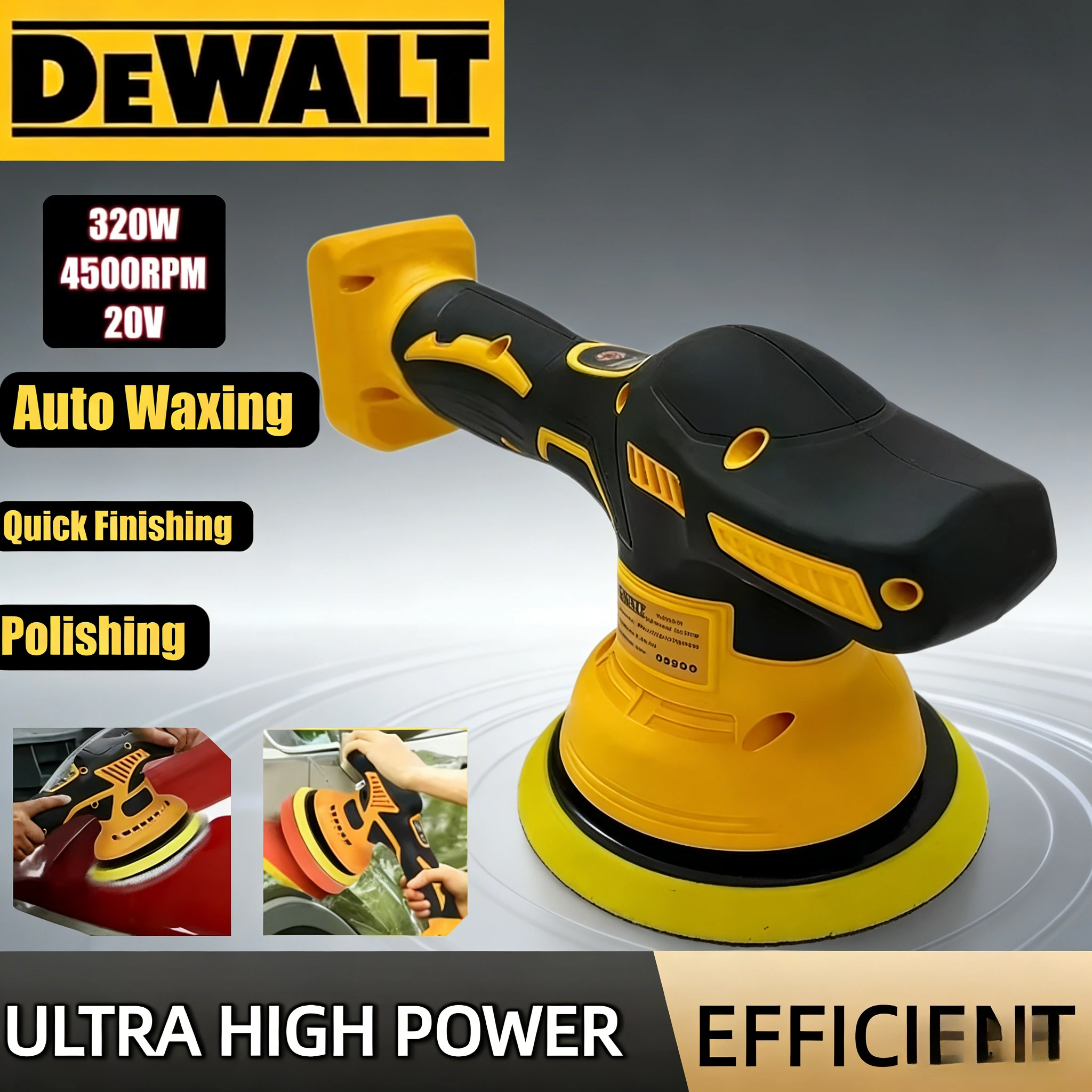 

Dewalt Cordless 8 Gears Digital Display Car Polisher Electric Polisher Auto Car Waxing Polishing Machine Tool