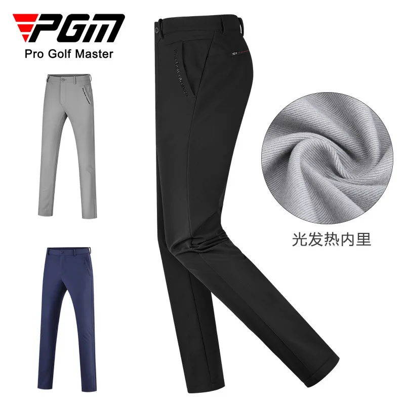 PGM Men's Golf Pants Autumn and Winter Sports Pants Thickened Warm Light Heat Golf Wear for Men KUZ138