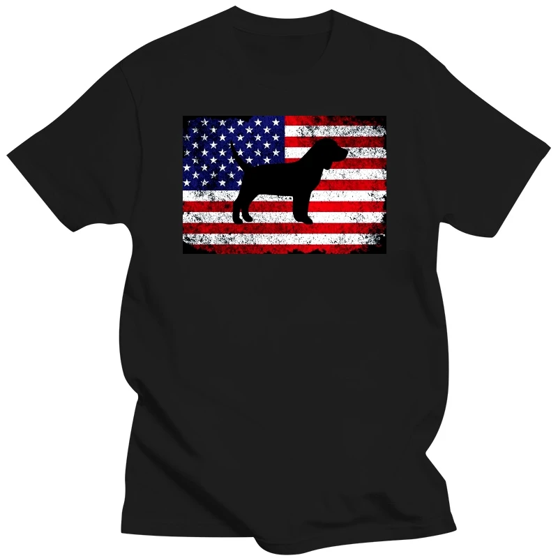 Brand Man T Shirt 2020 New Brand Tee Cotton Clothes New Dog Shirt for Men - American Flag Beagle Dogmovie T-Shirt