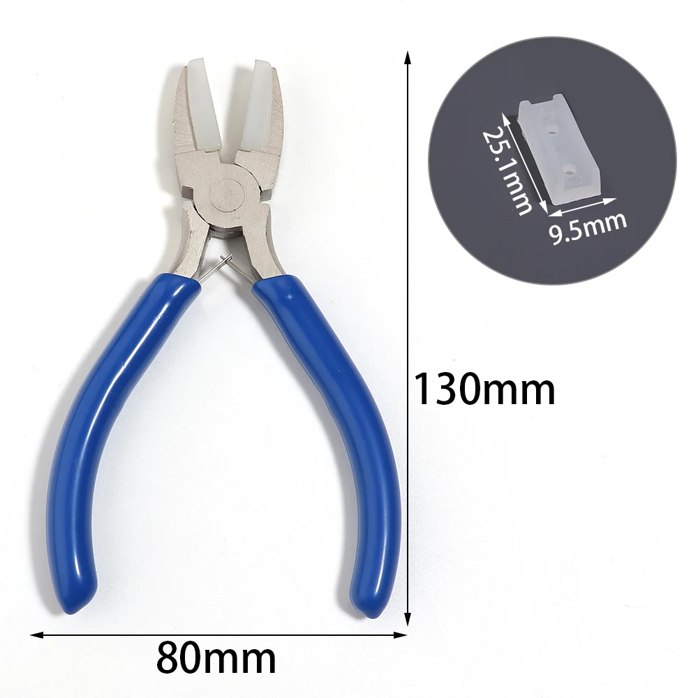 1pc High Carbon Steel Flat Nose Pliers with Nylon Jaws For Jewelry Making  DIY Handmade Tools