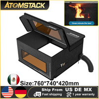 AtomStack FB2 Laser Engraver Enclosure Foldable Fireproof Dust-Proof Smoke Exhaust Cover Box For Most Laser Engraving Machine