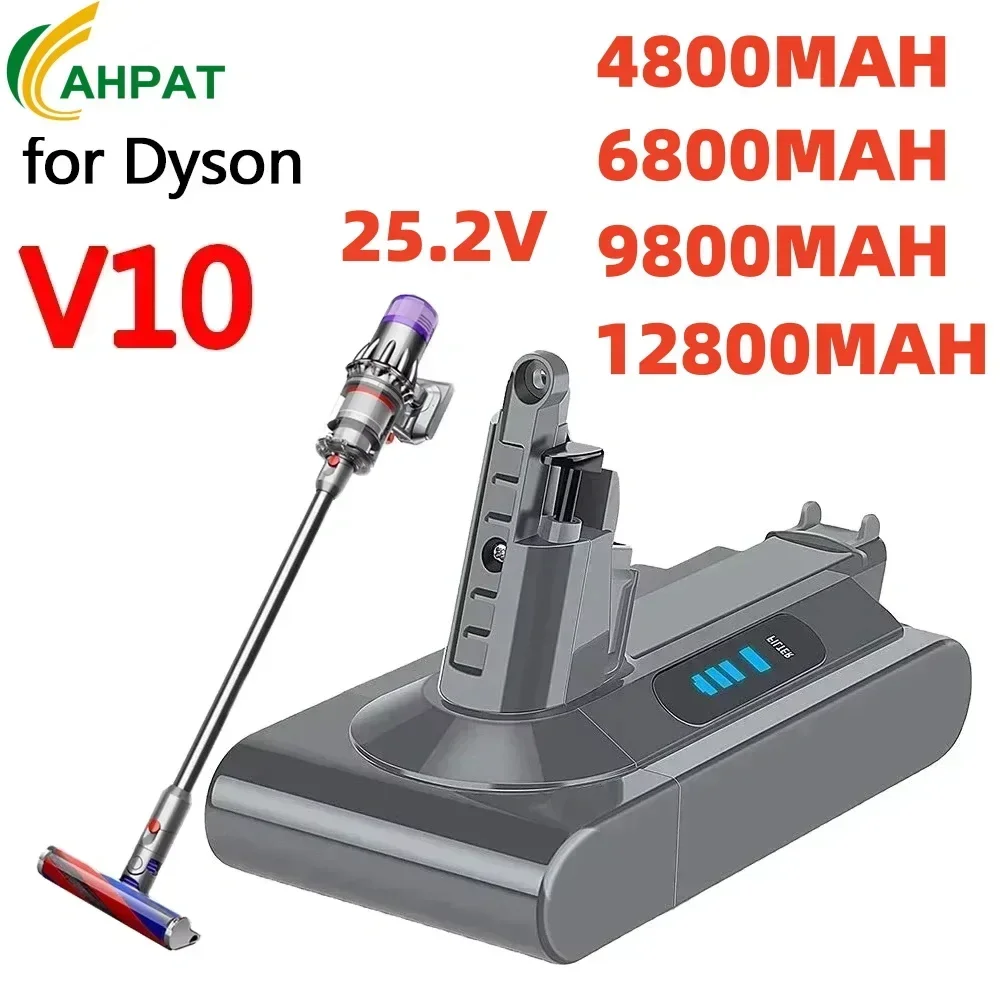 다이슨 V10 애니멀 앱솔루트 플러피 무선 진공 청소기용 배터리, 25.2V 6000mAh-12800mAh, 신제품 