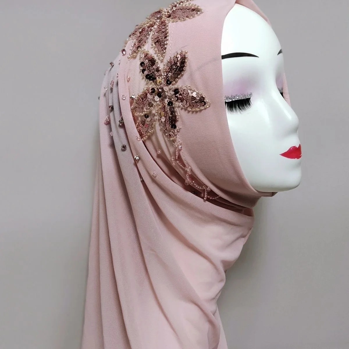 Hijab muçulmano feminino xale lenço frete grátis luxo borlas cachecol malásia oração kufi islam arábia saudita moda pérola 05284