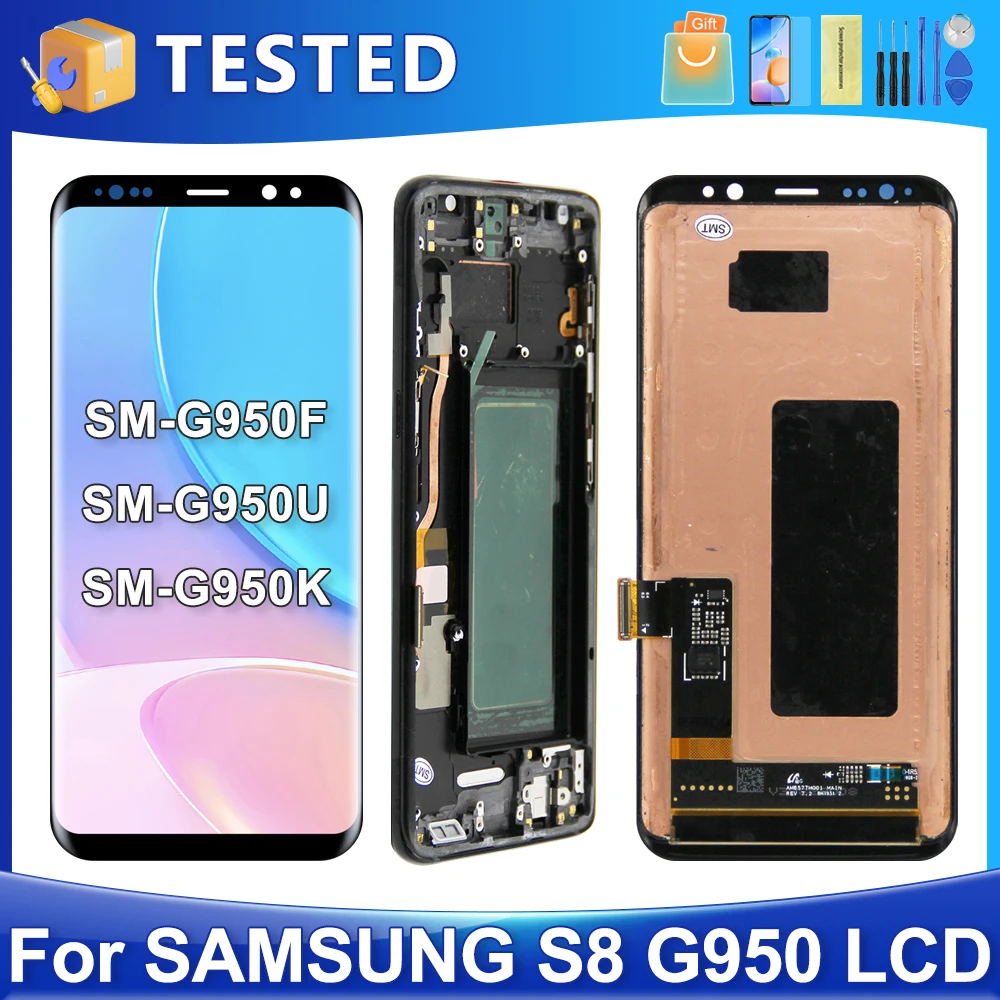 

ЖК-дисплей 5,8 ''для Samsung G950W, G950S, G950K, G950L, G950F, G950N, сменный сенсорный экран с цифровым преобразователем в сборе