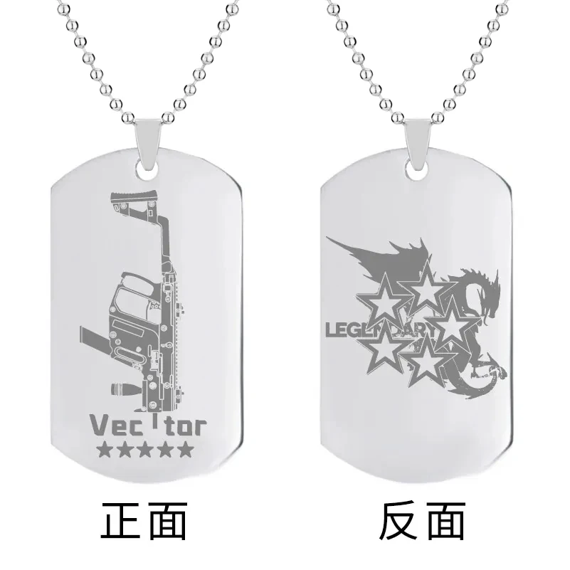 Girls Frontline Necklace for Women UMP45 Necklaces Man Trend Neck HK416 Pendant Silver Color Fashion Titanium Couples Party Gift view 5