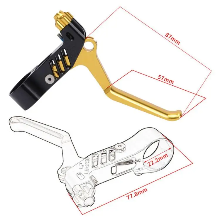 LP Litepro BMX Bicycle 14 16 20 Inch V Brake Lever Folding Bike For Brompton Brake Levers Handle 64g