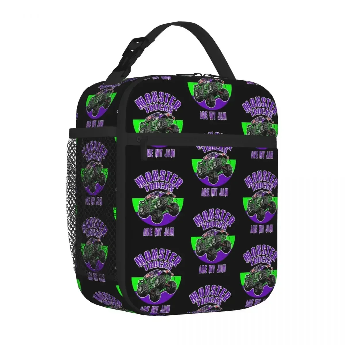 Truck Are My Jam Grave Digger Lunch Bags Insulated Lunch Tote Portable Bento Box Picnic Bags for Woman Work Kids School