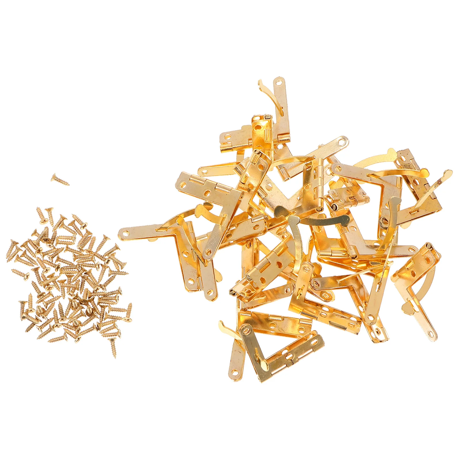 

50Pcs Metal Hinges Rust Resistant Decorative Iron Hinges Jewelry Box Accessories Wooden Gift Box Hardware Furniture Accessories