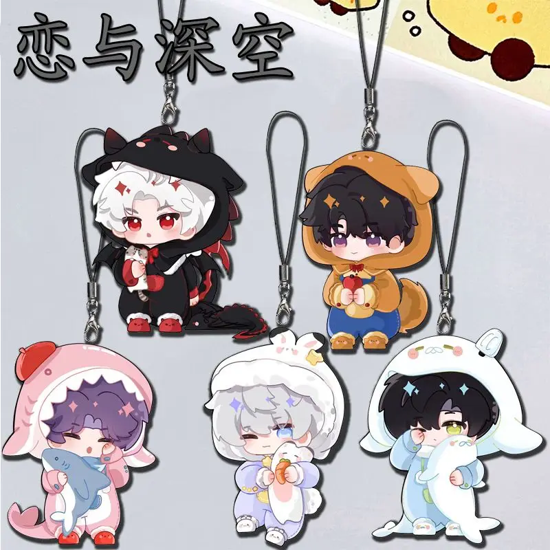

Anime Love and Deepspace Sylus Mobile Phone Chain Cartoon Small Pendant Phone Chain Lanyard Key Ring Keychain Christmas Gifts